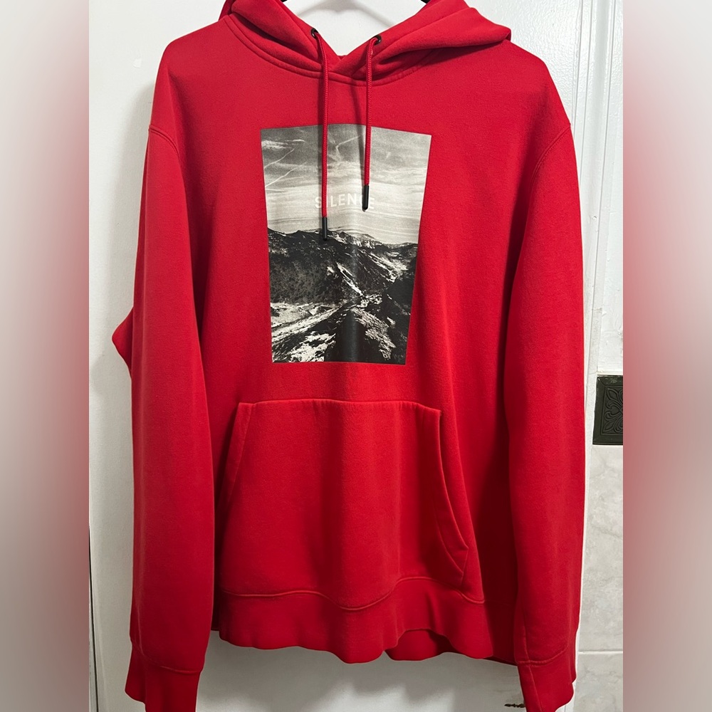 H & M, Men’s , XL, Red , Hooded Sweatshirt